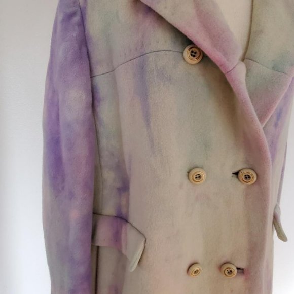 Cashmere pea Coat navy pink white ivory purple blue 10 12 14 16 Large plus - Picture 7 of 14